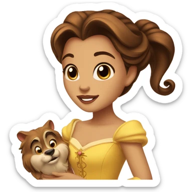 beauty and the beast belle sticker