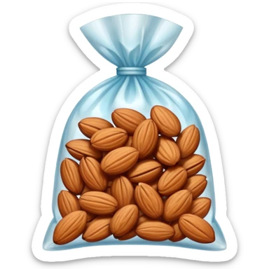 candied almonds in bag sticker