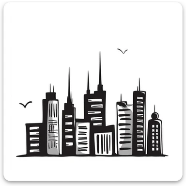 Las Venturas city skyline sticker