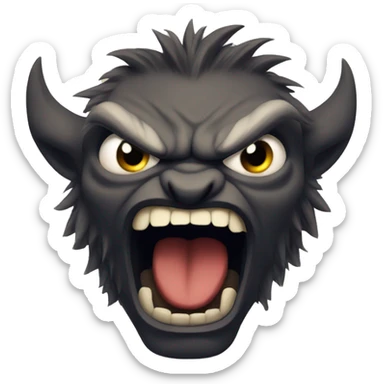 angry beast sticker