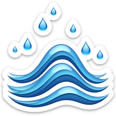 spell out the word wavy sticker