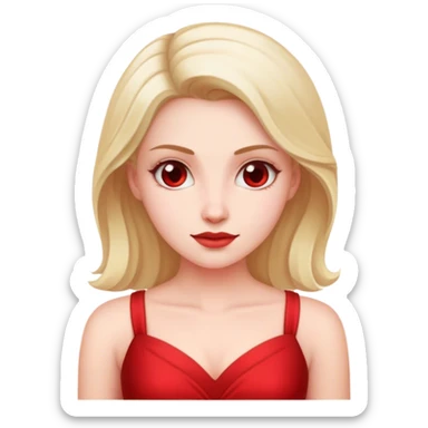 white conservative woman in red dress sticker