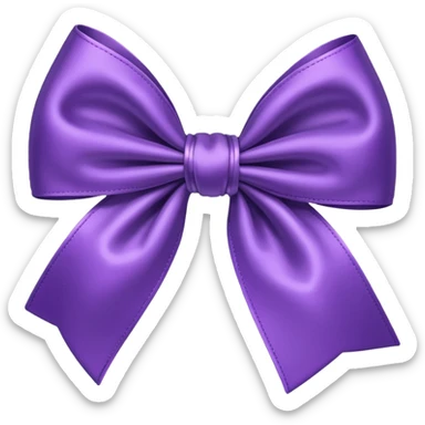 Purple bow emoji sticker