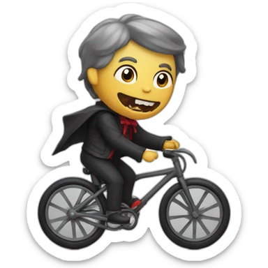 un vampire en velo sticker