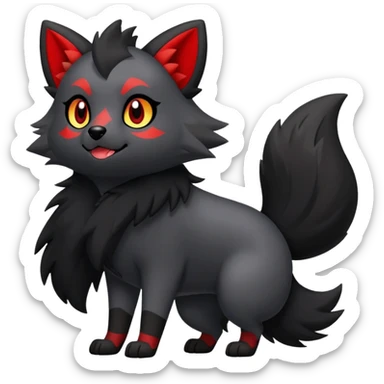 Houndour-Zorua (full body) sticker