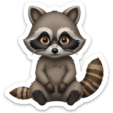 Raccoon being homeless  sticker