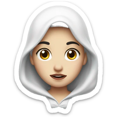 snow white with her eyes rolling, showing irritating sticker