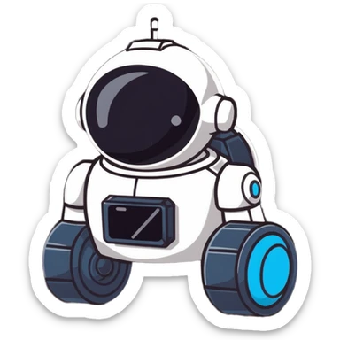 Stealth robot with cloaking panels and low profile sticker