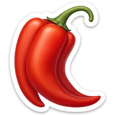 pointy red pepper sticker