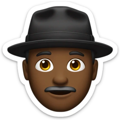 hombre de negro con gorra y mascara negra sticker