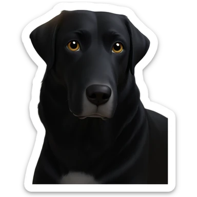 focused gaze of a pet sticker