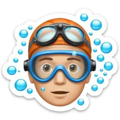 Underwater man sticker