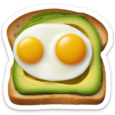 Avocado toast and egg sticker