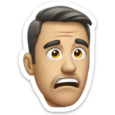 stressed man sticker