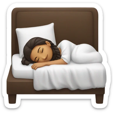Brunette girl sleeping sticker