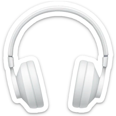 White Sony headphones sticker