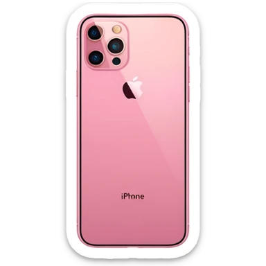 Create me a pink iPhone 17 pro image with the screen in a straight position. png. With one phone not too and it needs to show the front side screen! sticker