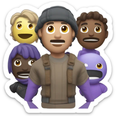 Fall guys video game sticker