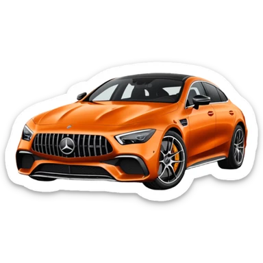 Mercedes amg gt 63 orange colour sticker
