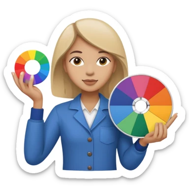 graphic designer , color wheel, photoshop icon sticker