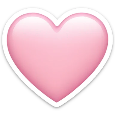 light pink emoji heart sticker