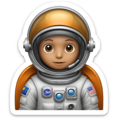 hawk with astronaut suit sticker