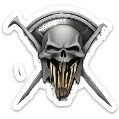 m of metallica band logo sticker