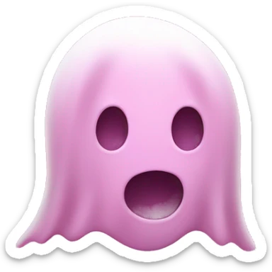 Pink ghost face chasing women sticker