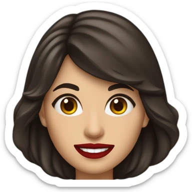 femme brune déguisée en dracula avec corps sticker