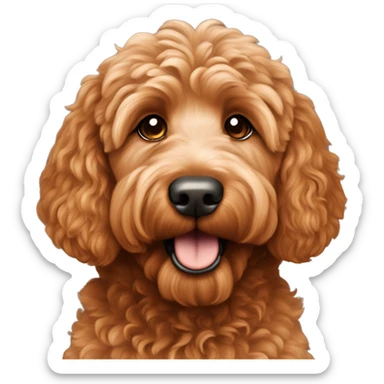 Red Goldendoodle sticker