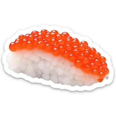 Salmon roe nigiri with only the roe sticker