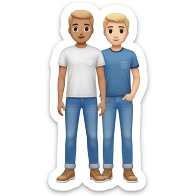 Full body person dressed in casual style, jeans and t-shirt sticker