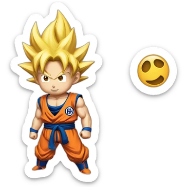 Goku emoji fâché sticker
