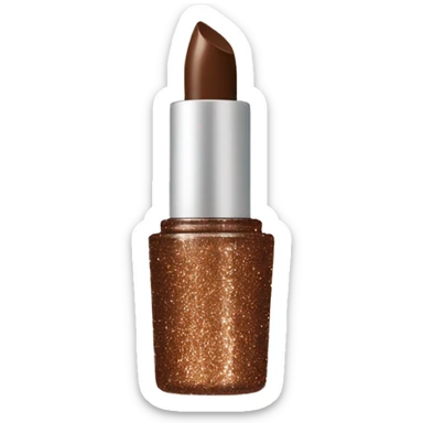 brown sparkly lipgloss sticker