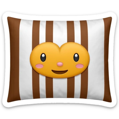 pillow case from the brand TEKLA with white and brown stripes sticker