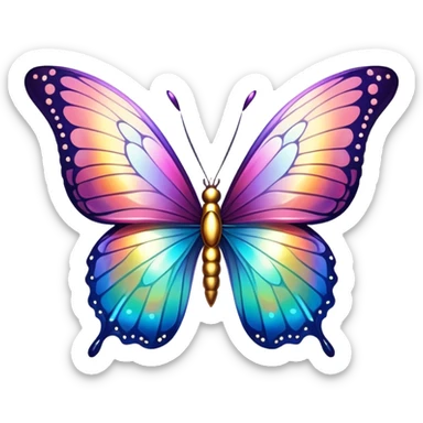 Divine Holy Glorious Shiny Sparkly Butterfly sticker