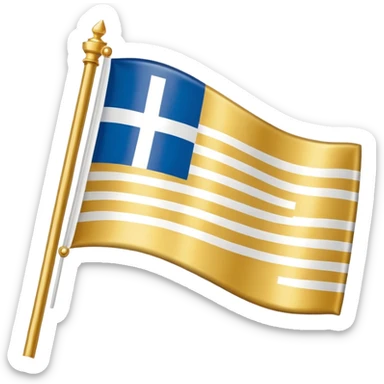 simple flag emoji following the theme of "chronos" and gods of olympus sticker