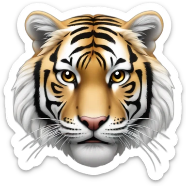 Un tigre blanc qui fait de la foudre sticker