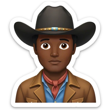 james garner cowboy in black sticker