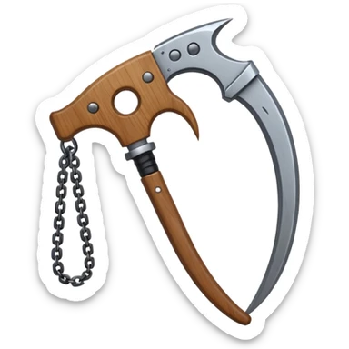 make japan weapon named "kusarigama" sticker