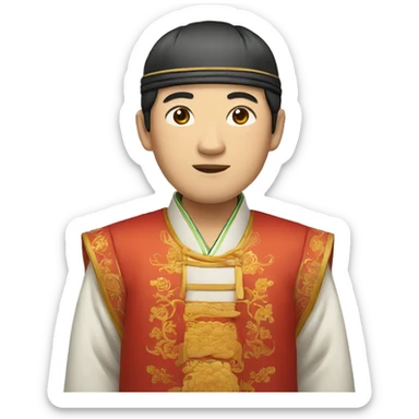 Chinese man in traditional costume sticker