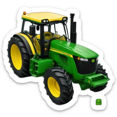 A John Deere tractor sticker