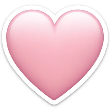 Soft pink heart sticker