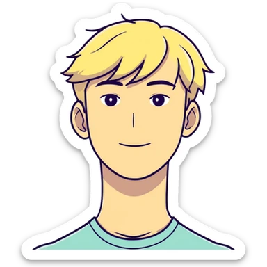 À Young blond man called « Le G » sticker