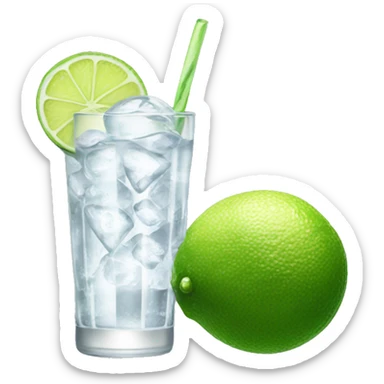 Vodka soda and one lime  sticker
