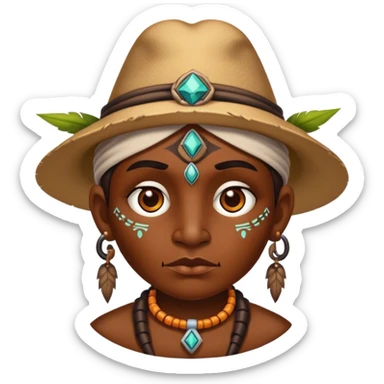 Witch Doctor keeping a secret  sticker
