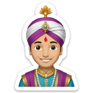 INDIAN WEDDING groom sticker