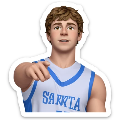 basketball boy posing for viewer sticker