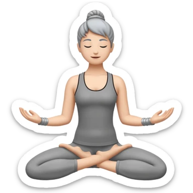 a computer doing yoga sticker