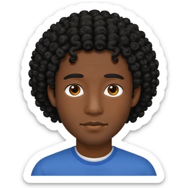 a black guy with curls sticker